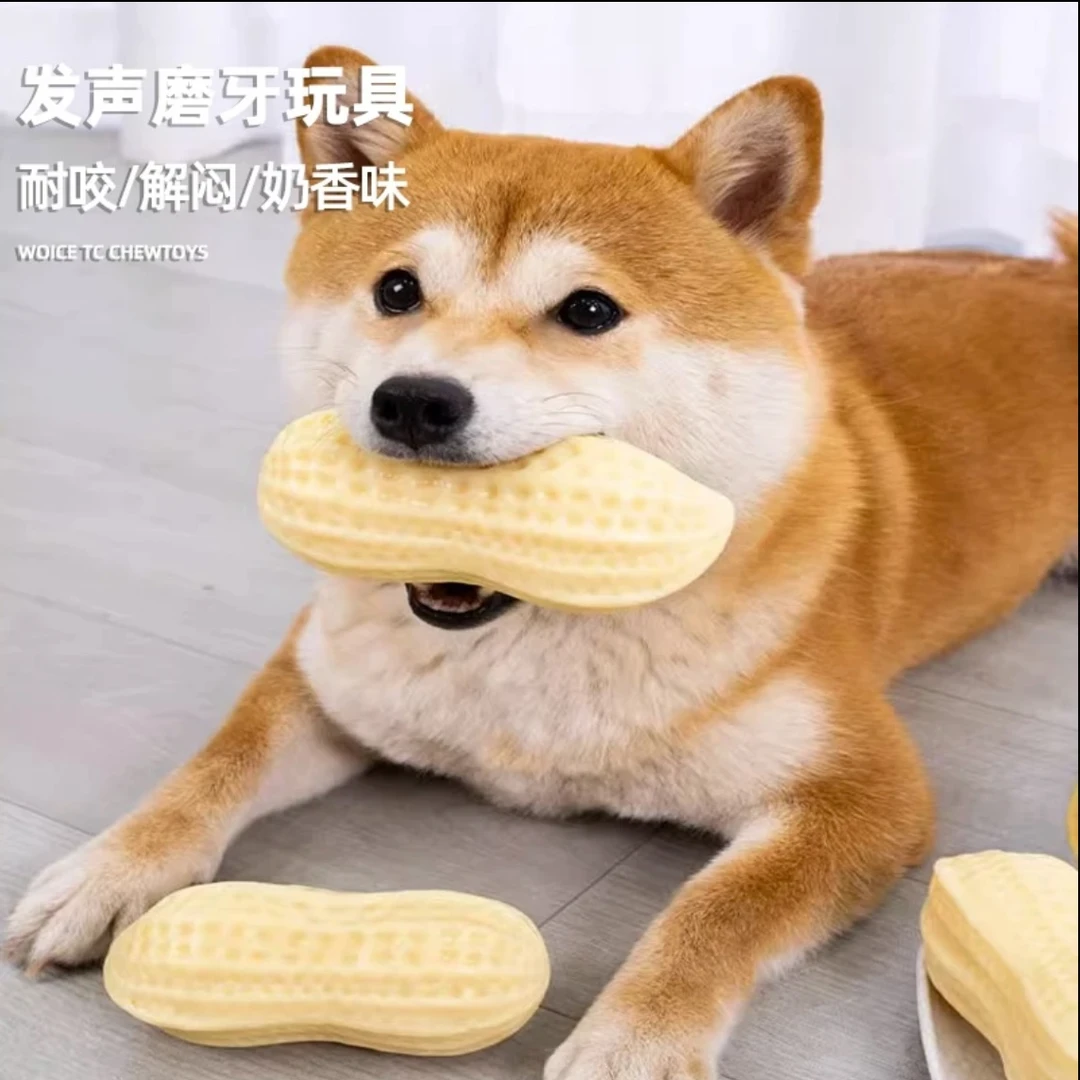 狗狗玩具磨牙发生花生小中大型犬金毛幼犬柯基法斗猫狗解闷神器