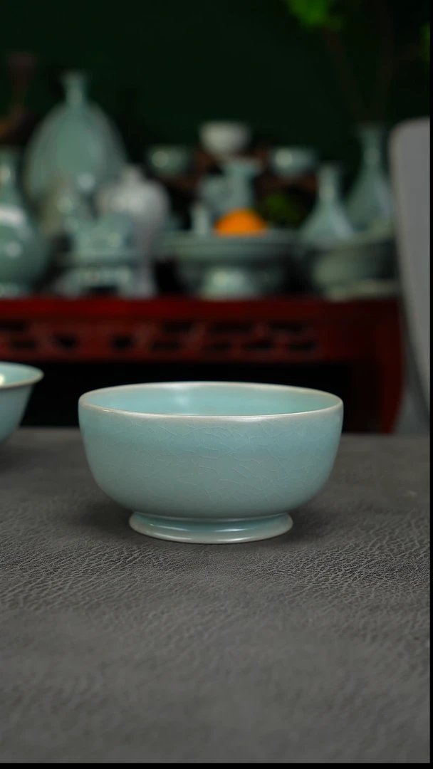 扫地僧43号卷足深腹碗 12有瑕简包-二