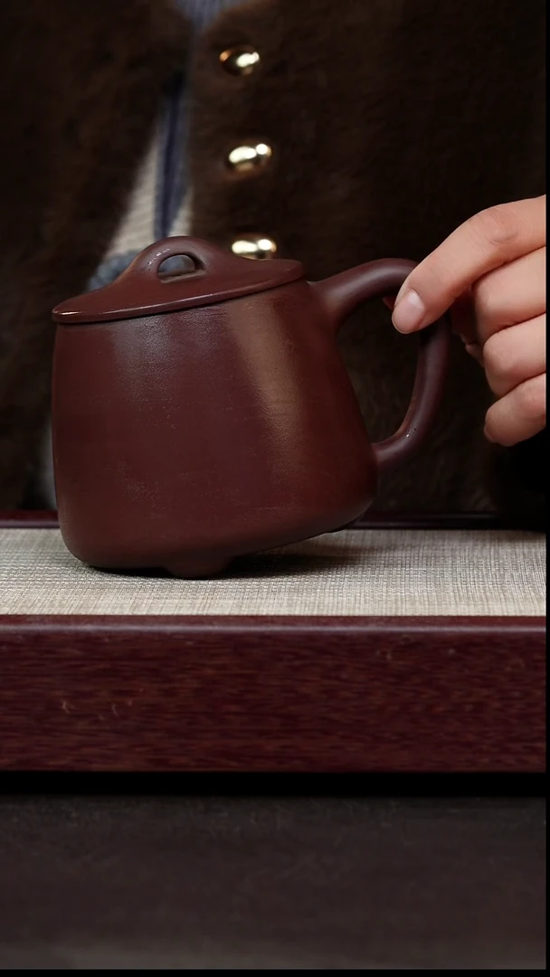 茶杯紫砂紫泥石瓢杯