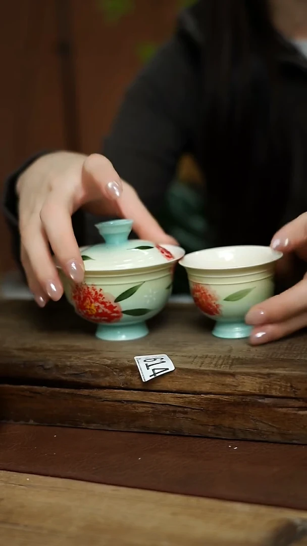 福利！！设计师系列 绣球花盖碗