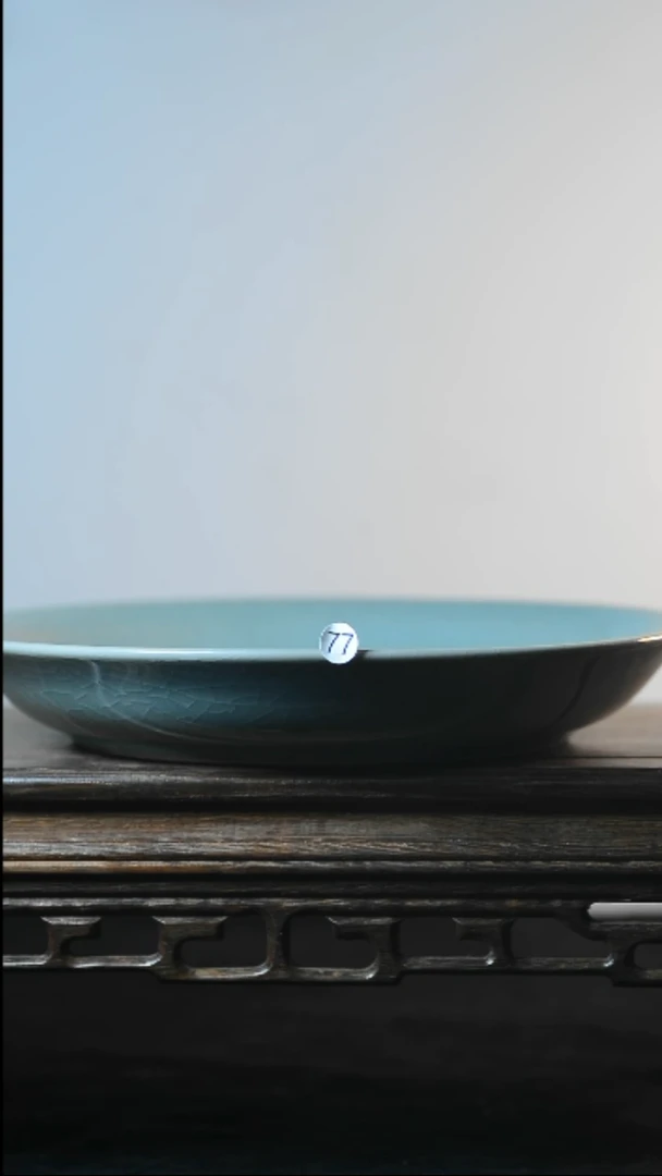 77号微瑕盘子清凉寺汝瓷