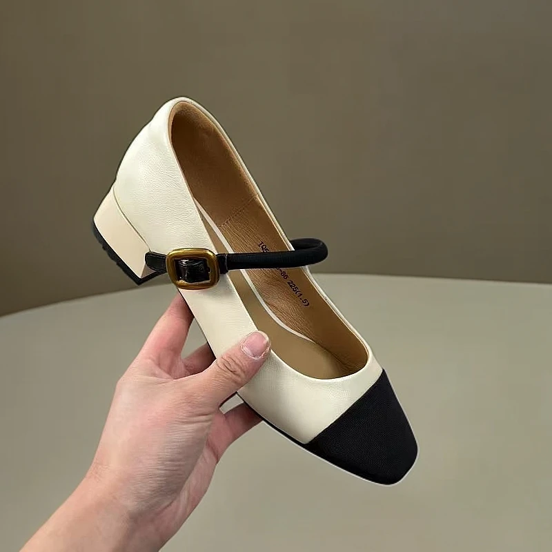 2126-F1-3-时尚百搭2025春季新款单鞋女式小皮鞋