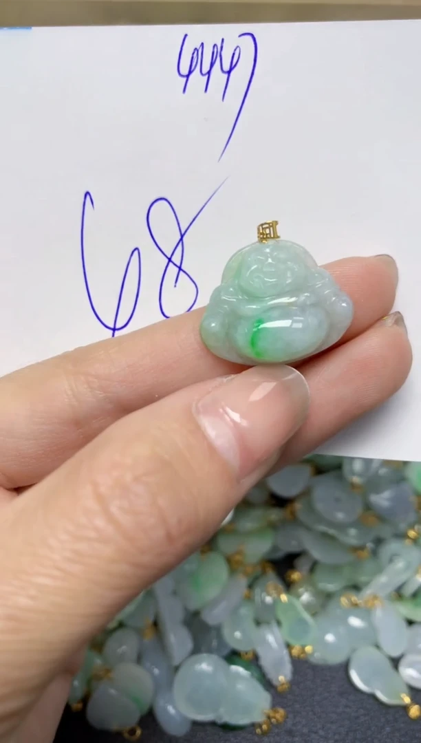 【闪购商品】翡翠颈饰18K金镶嵌天然翡翠A货