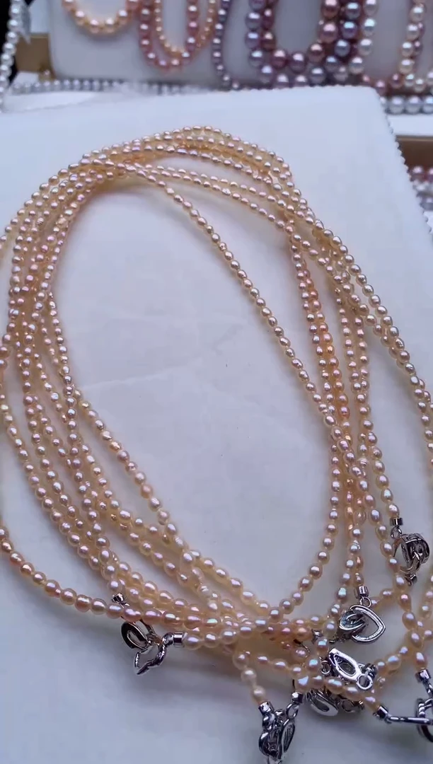 淡水珍珠合金项链多样性发其一，非无暇