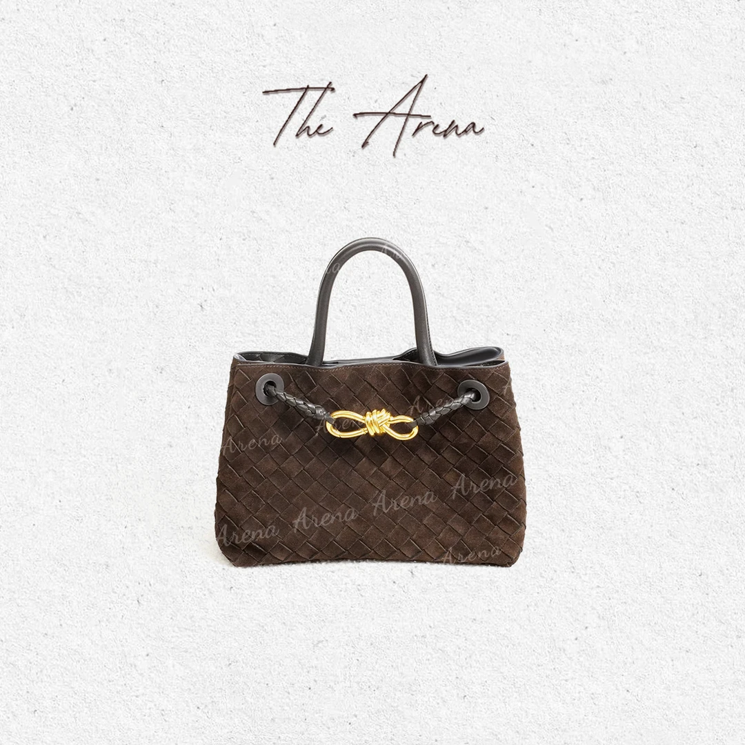 琥珀流光风“时光滤镜”牛反绒扣头手提斜挎手工编织包Z1200