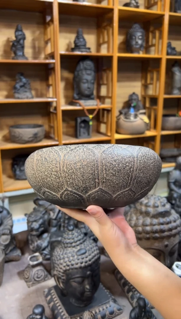 陶土【火山泥】莲花钵