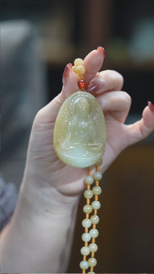 颈饰未镶嵌和田玉阿弥陀佛