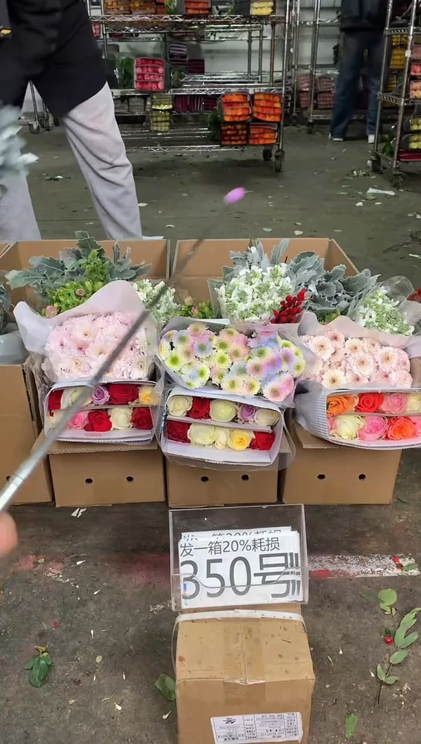 350号♥中通不指定随机颜色含20%耗损发一箱鲜花