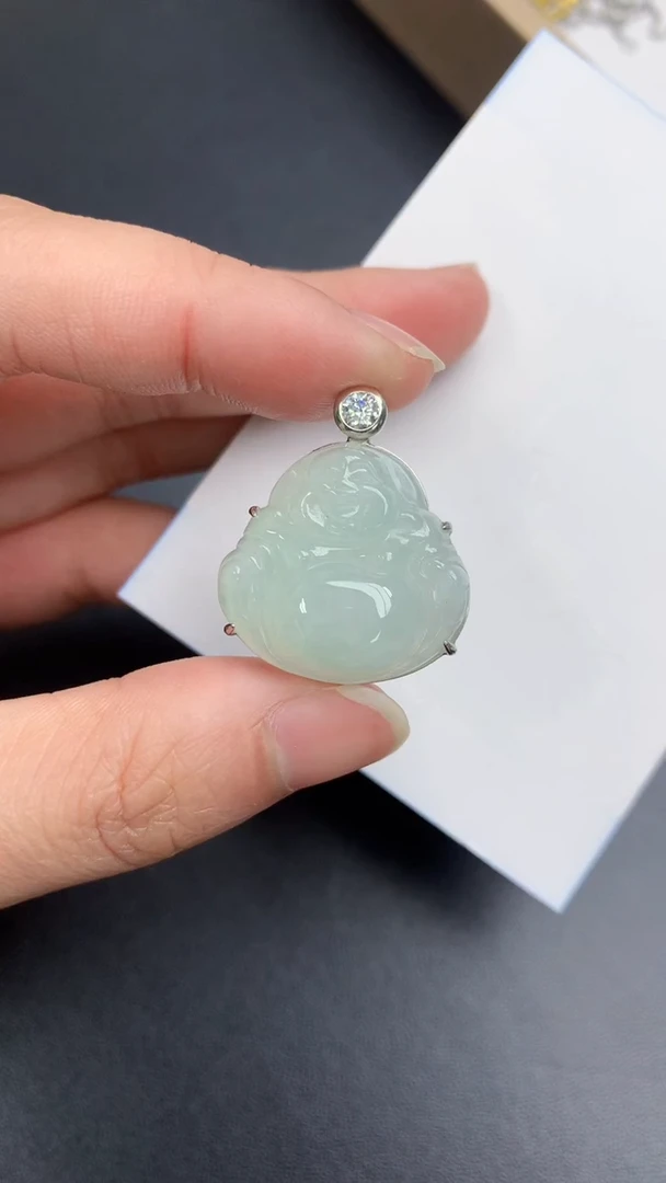 颈饰银S925镶嵌翡翠天然缅甸A货百元以上9元证书费自理