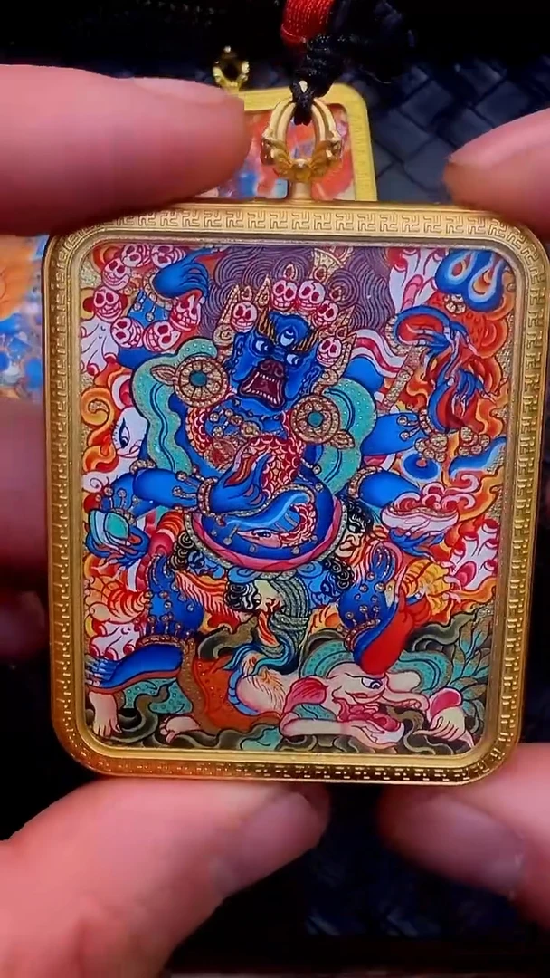 吊坠嘴哥严选——1204六臂大黑天唐卡