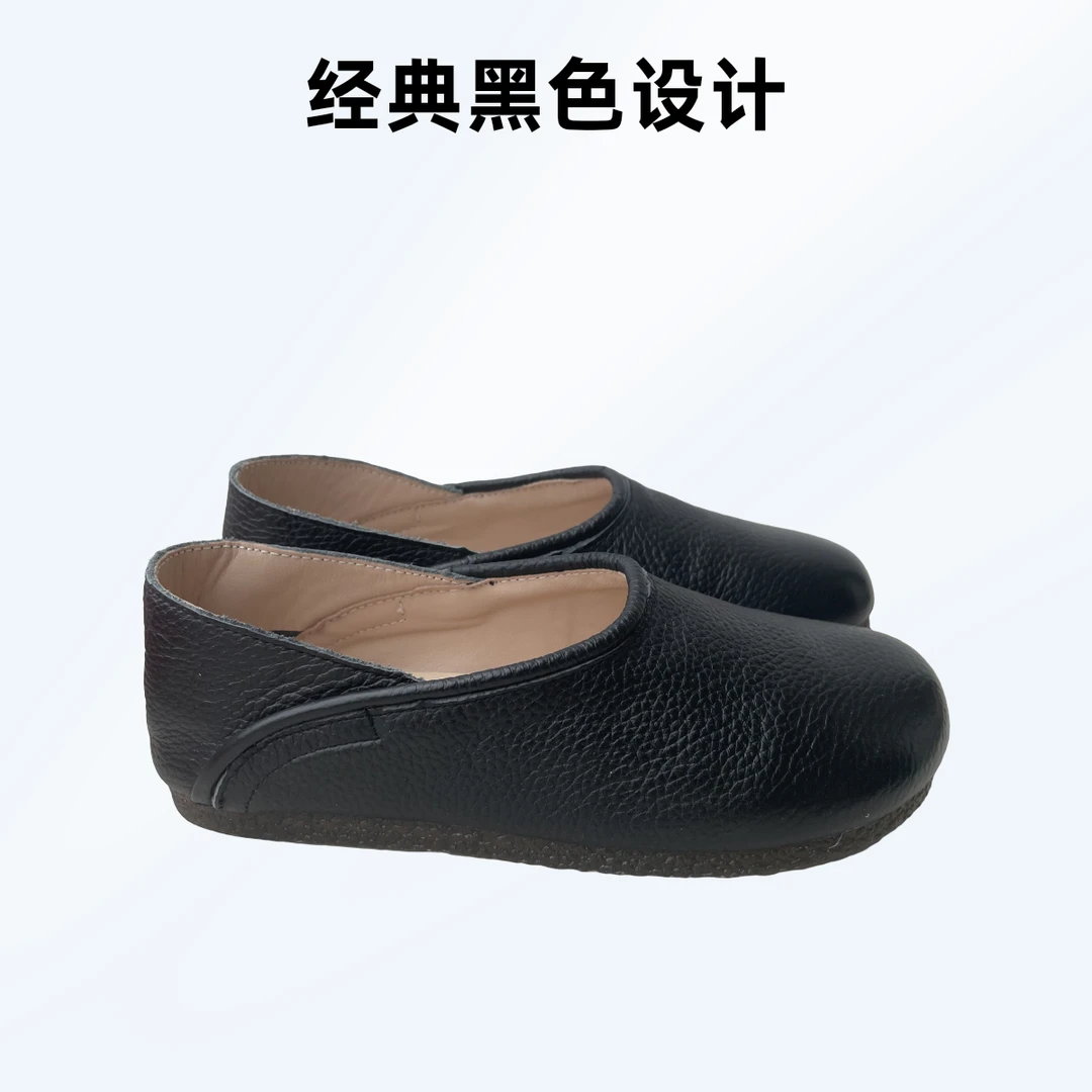 头层牛皮女单鞋一脚蹬两穿软底舒适防滑轻便鞋休闲时尚百搭春秋