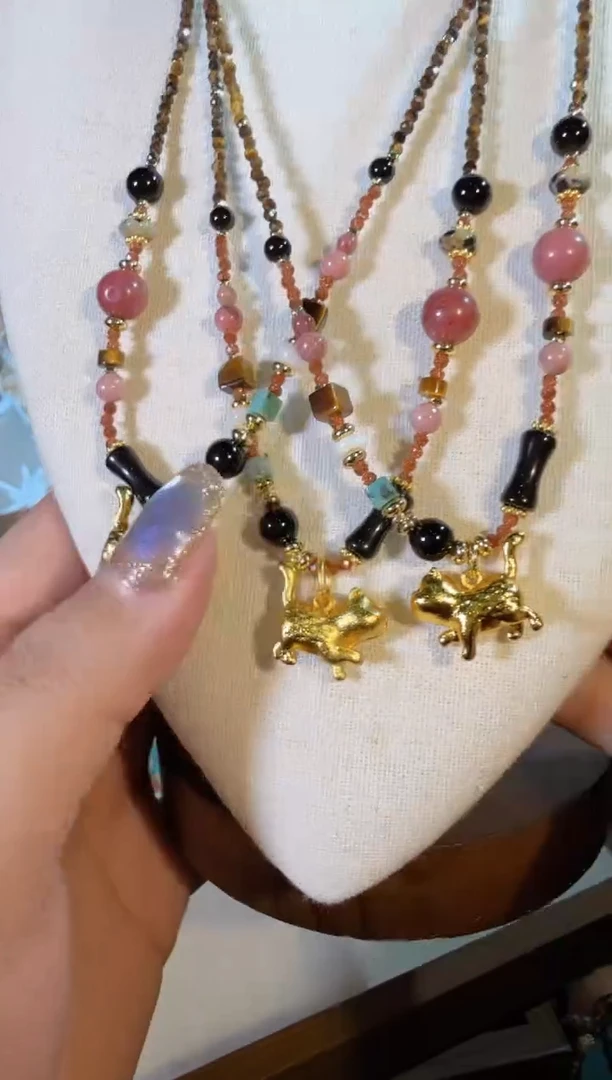 项链未镶嵌尖晶石猫猫 093