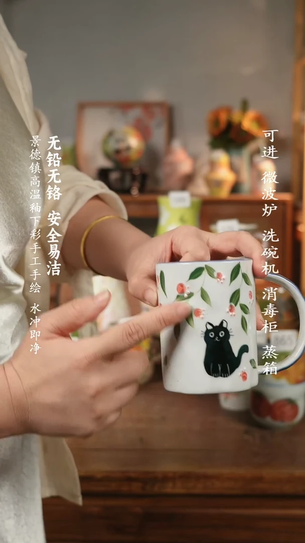 碗景德镇高温釉下手绘陶瓷
