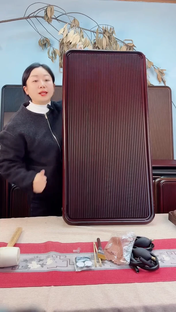 k*千川红色款式茶盘80*50*5