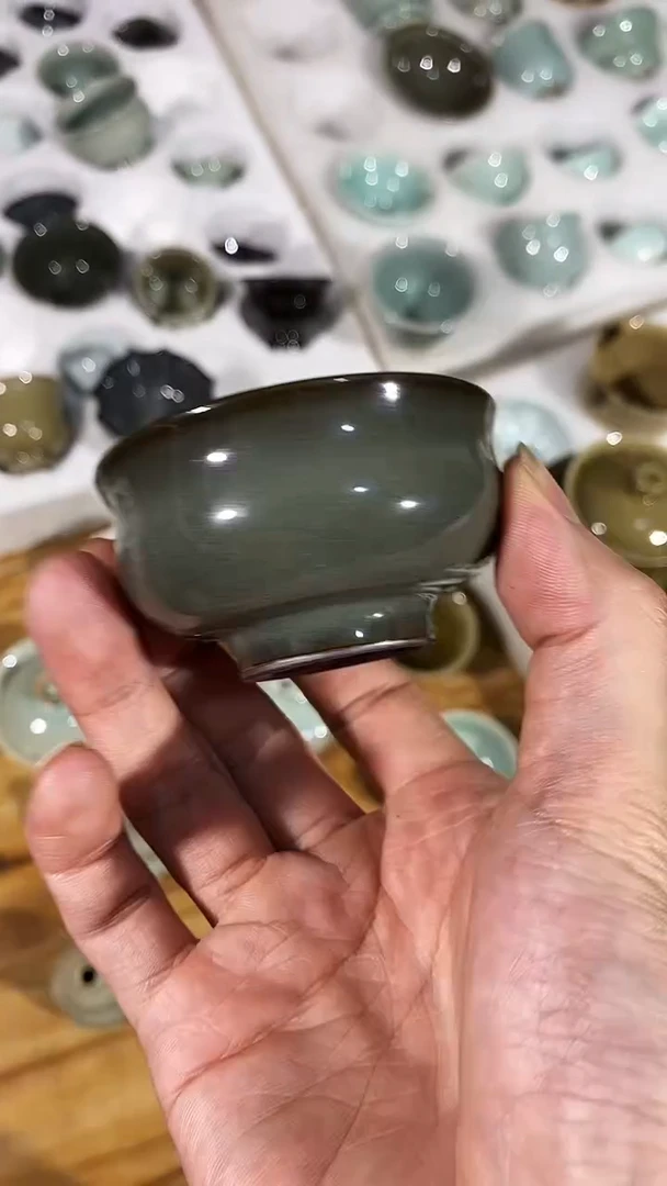 【山隐青瓷】龙窑柴烧杯子