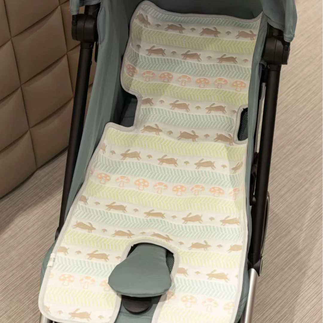 雅赞软席坐垫婴儿车安全座椅推车凉席车垫子宝宝软凉席纯棉