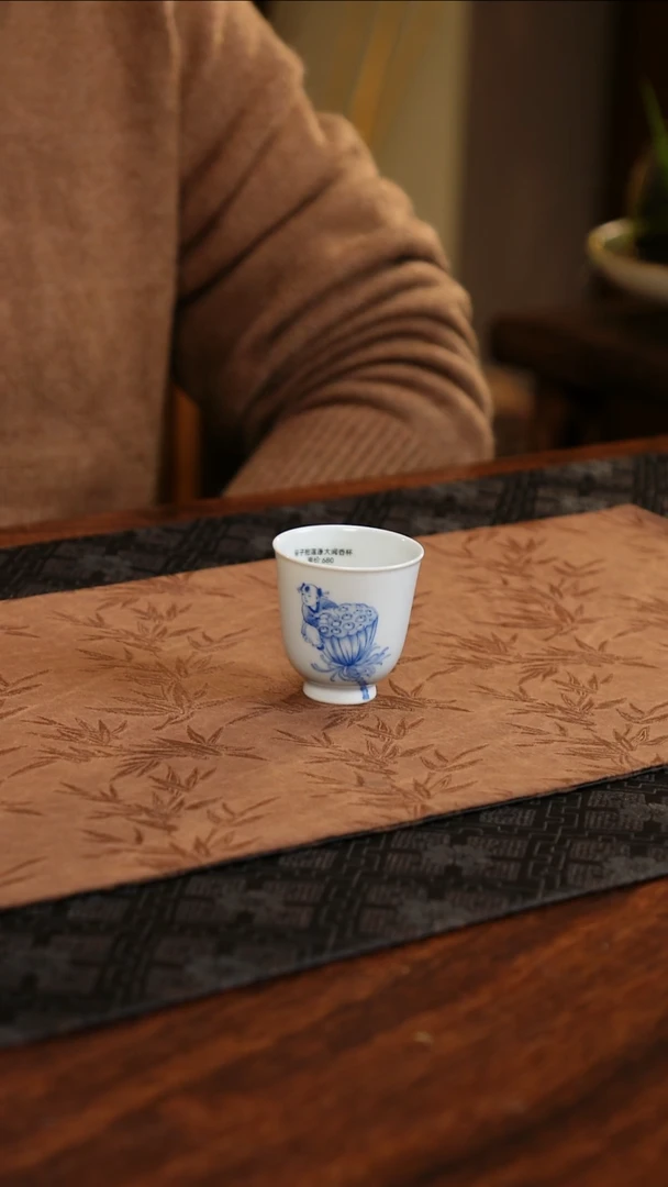 【闪购商品】杯子聚澜堂童子抱莲蓬大闻香杯