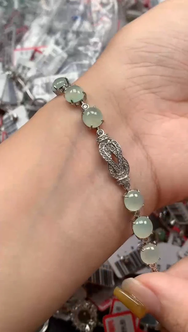 银S925镶嵌戒指翡翠天然A货缅甸翡翠