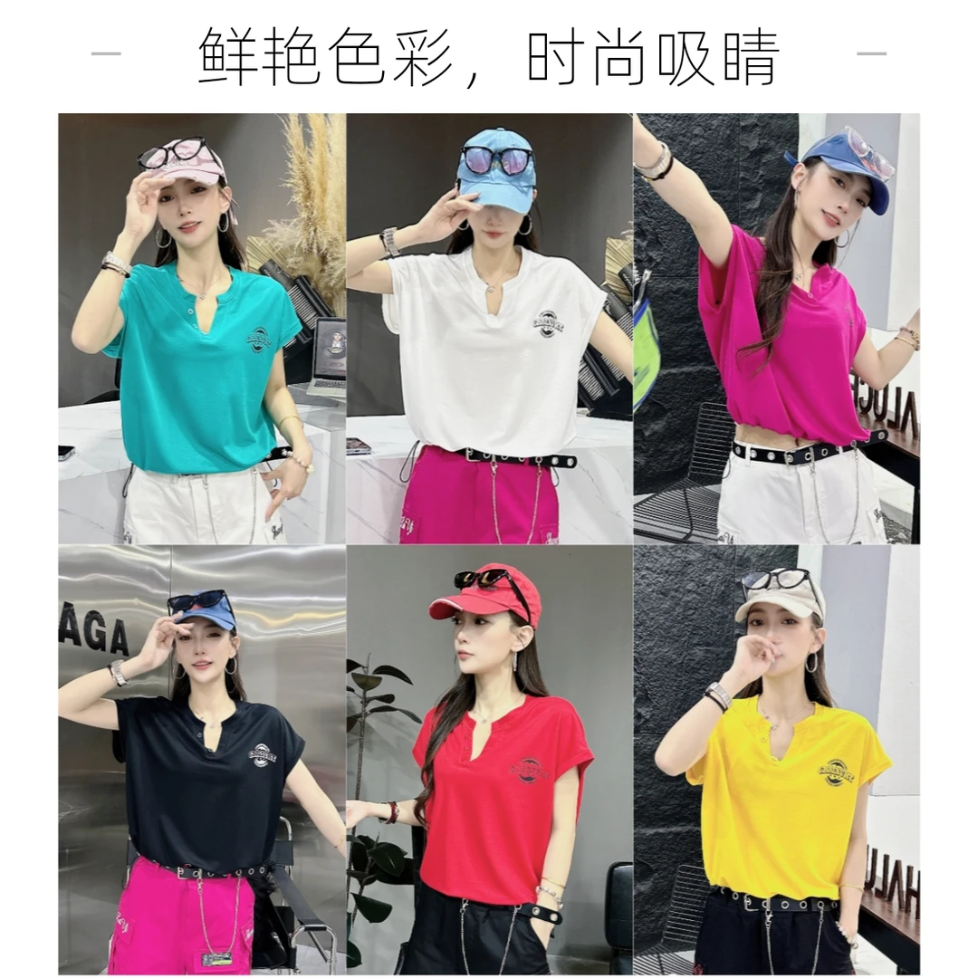 NH9581夏季新款短袖V领上衣