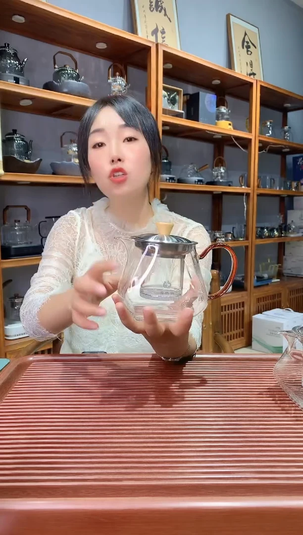 水晶玻璃无盖款鑫凤祥600壶
