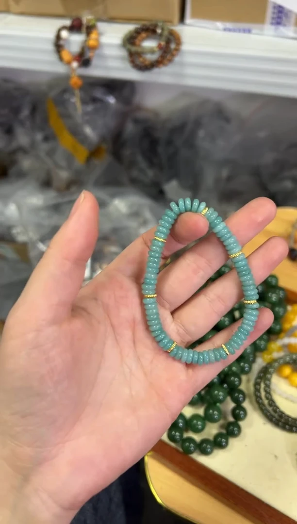 【闪购商品】天河石手链未镶嵌老矿天河石蝶珠款手链[0746]