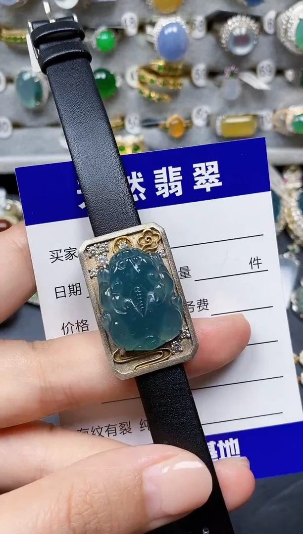 银S925镶嵌手链翡翠168