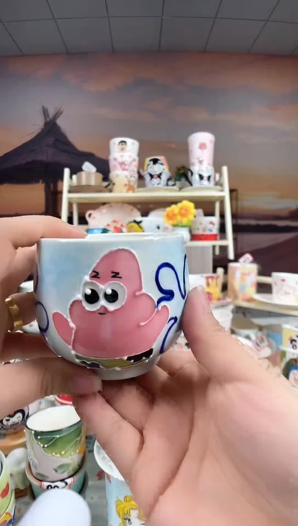 【闪购商品】景德镇手工手绘高温釉下彩陶瓷杯