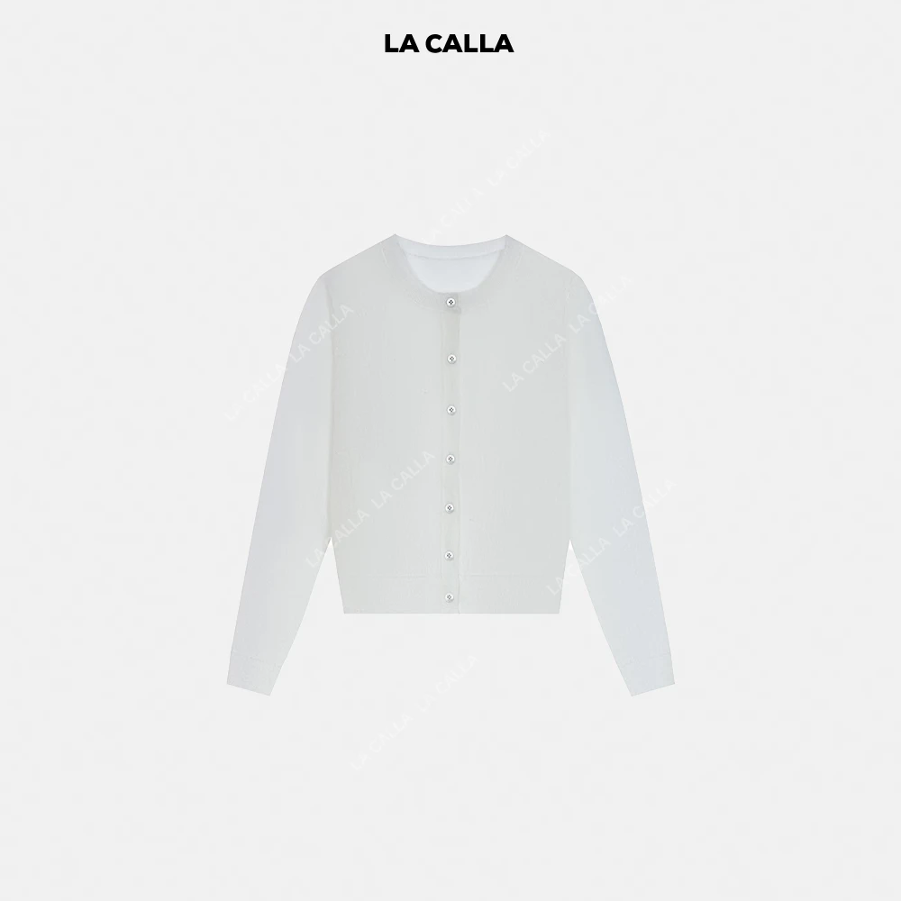 LA CALLA缪衫极简高级百搭亚麻气质三色开衫外套OY51-1882
