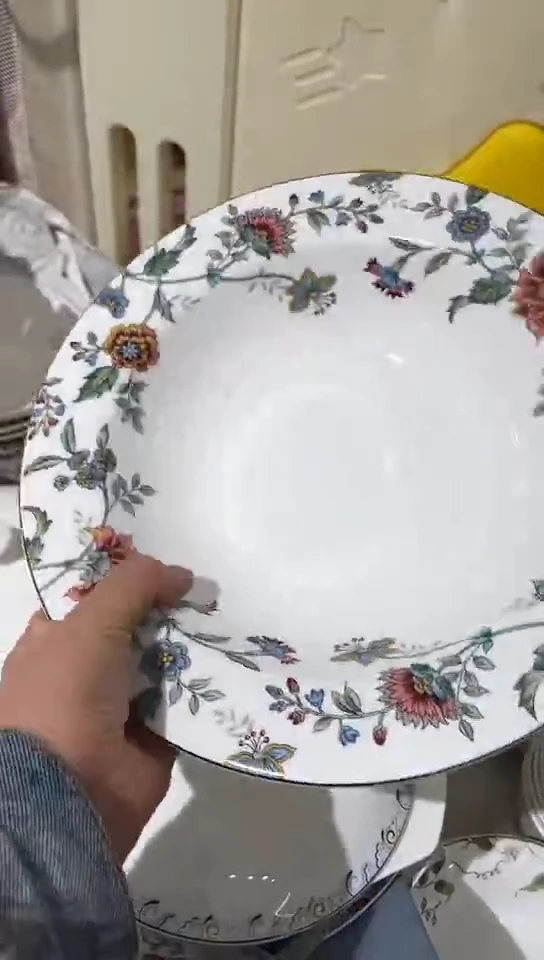 瓷10.5英寸深汤1瑶草琪花