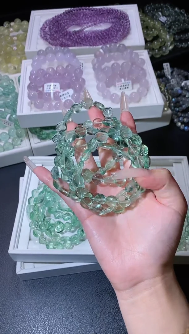 手链未镶嵌萤石726.7绿萤石手串 多样性发其一