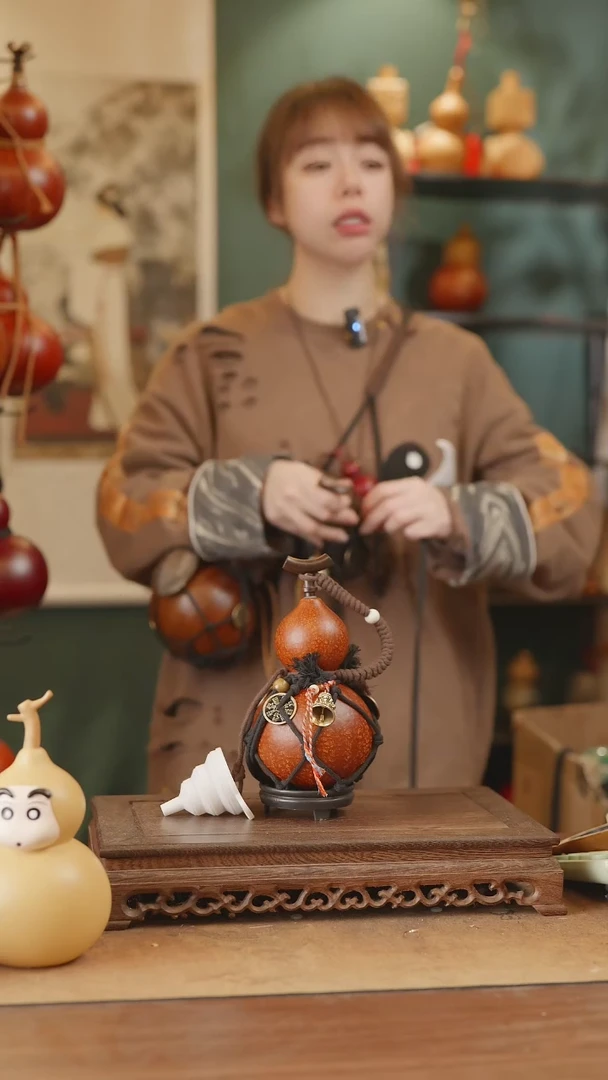 【闪购商品】172号精品天然大漆工艺防渗内胆酒葫芦~