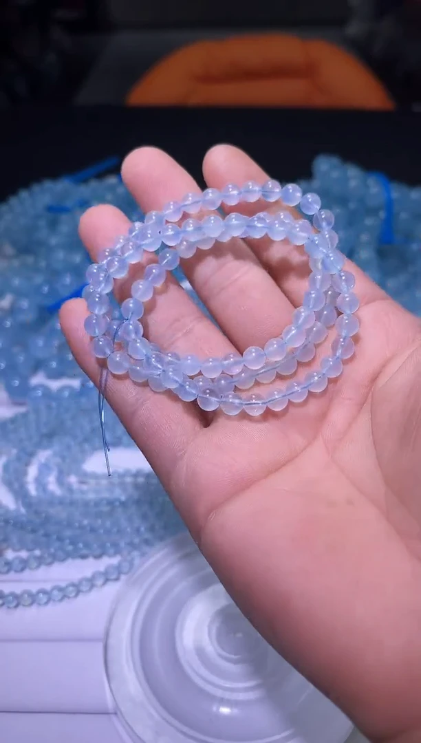 1海蓝宝石（处理）J030-6mm海蓝宝多圈-多样性发其一
