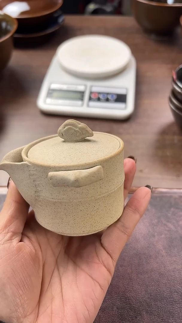 原矿裸烧的竹节宝瓶120cc