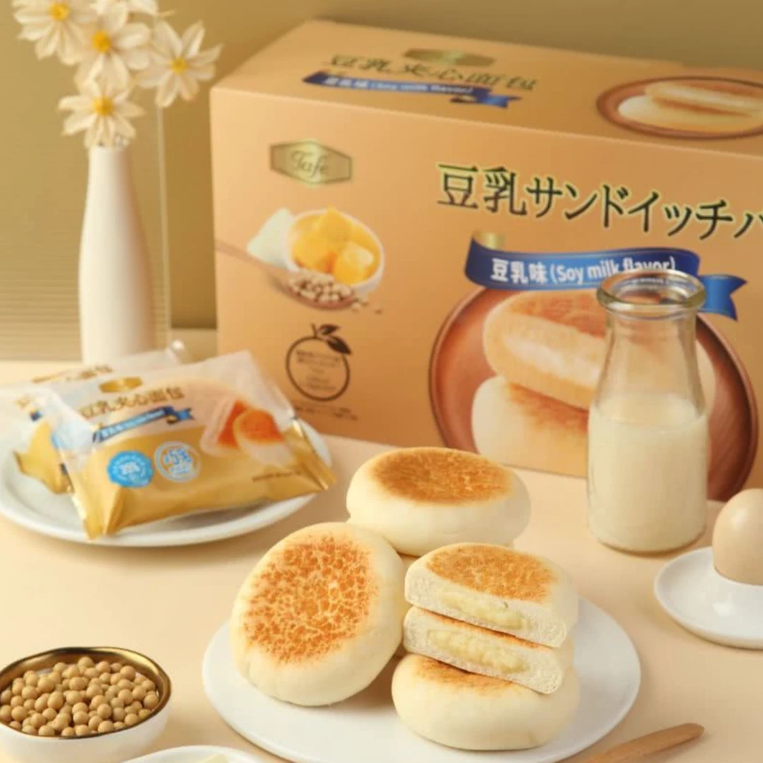 MembersMark山姆豆乳夹心面包美食零食