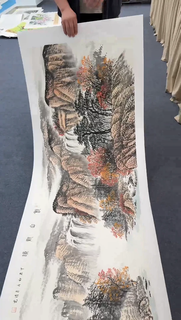 国画秋水观潮同类型随机