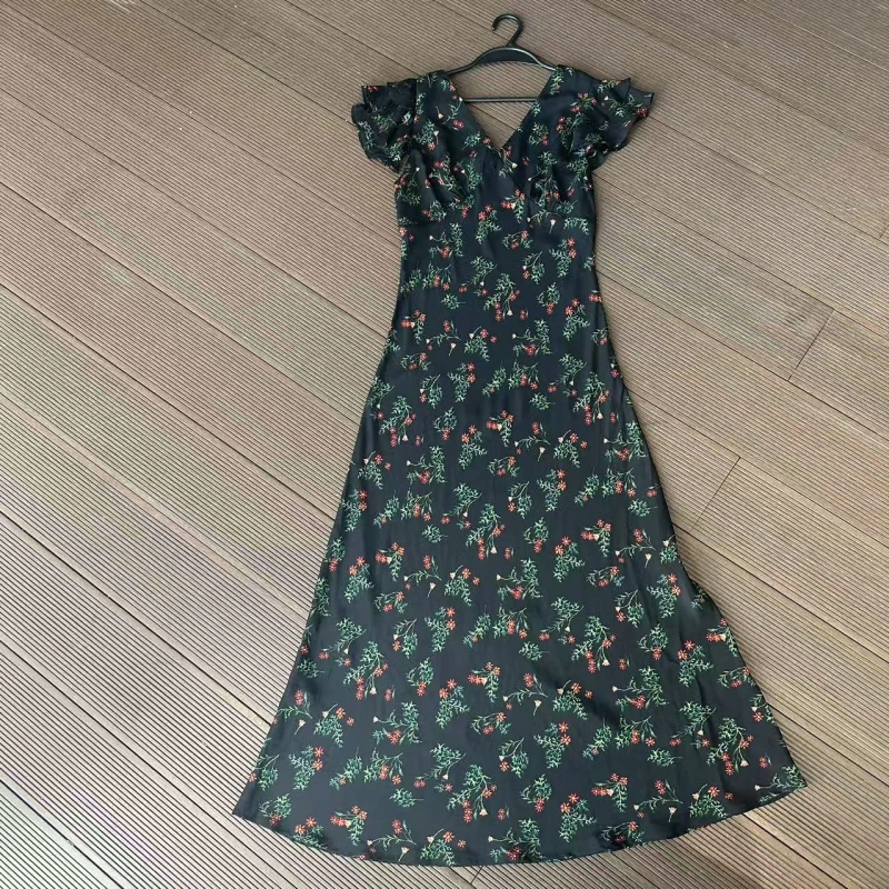 【Qian倩轻奢】重磅100桑蚕丝连衣裙8E-197