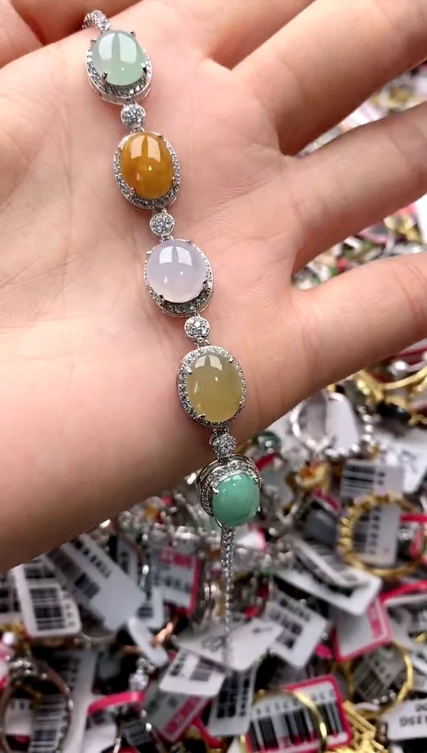 【闪购商品】翡翠戒指银S925镶嵌6666666     0