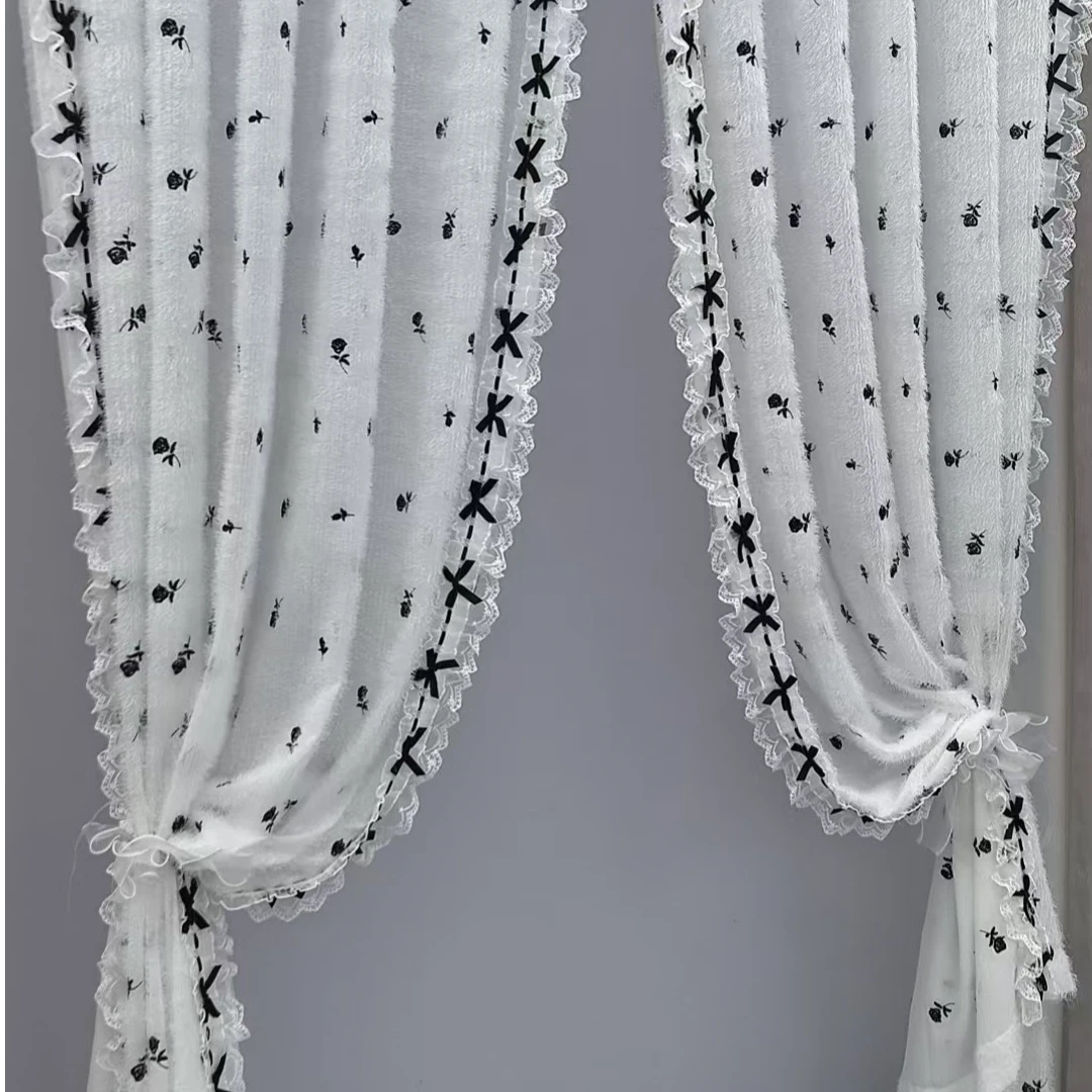 夏季新品 毛毛纱刺绣 小玫瑰