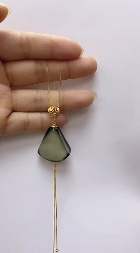 【闪购商品】琥珀裸石银S925镶嵌琥珀吊坠