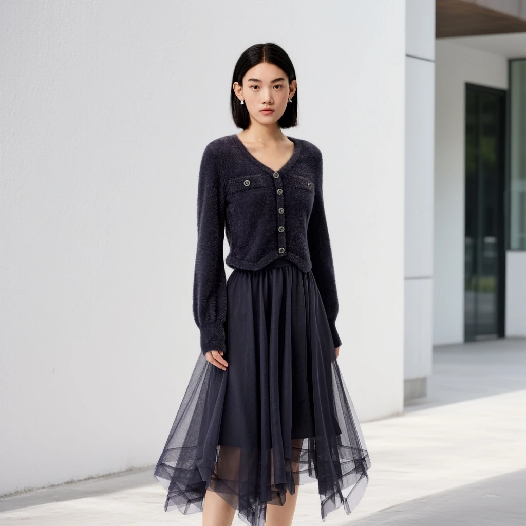 水云间时尚秋天套装女装女款爆款2025新款入秋一整套针织开衫外套
