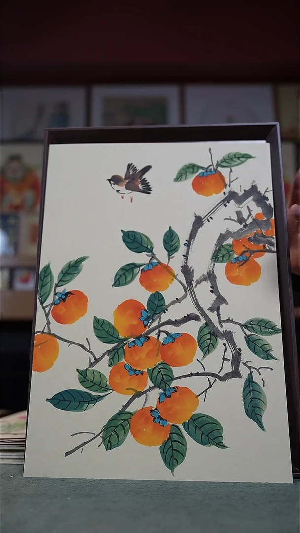 国画A3不落名绘画带框发货249