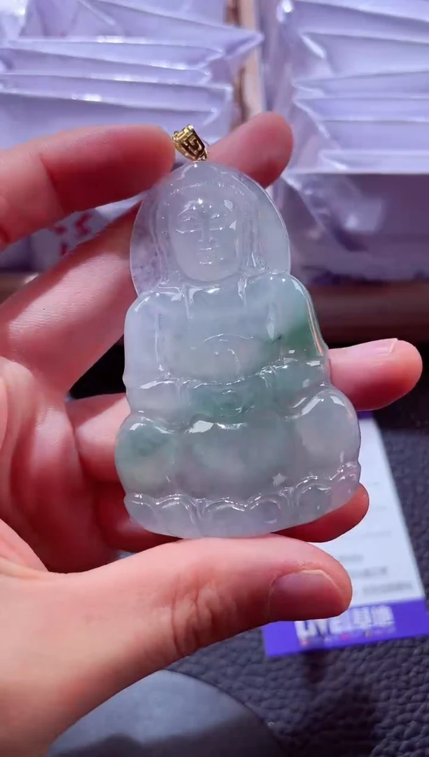 颈饰18K金镶嵌翡翠00002547