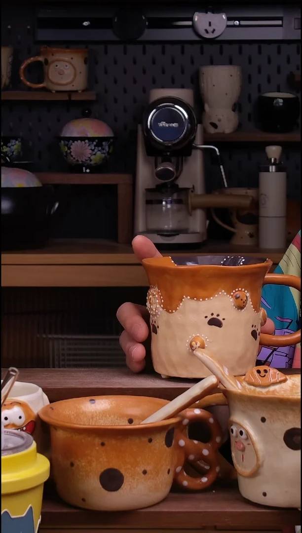 杯子景德镇可爱设计师款陶瓷