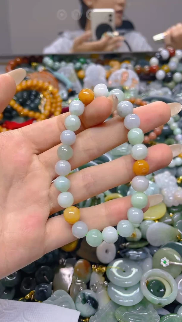 颈饰未镶嵌翡翠7MM/ T /翡翠A货，一件也是批发价