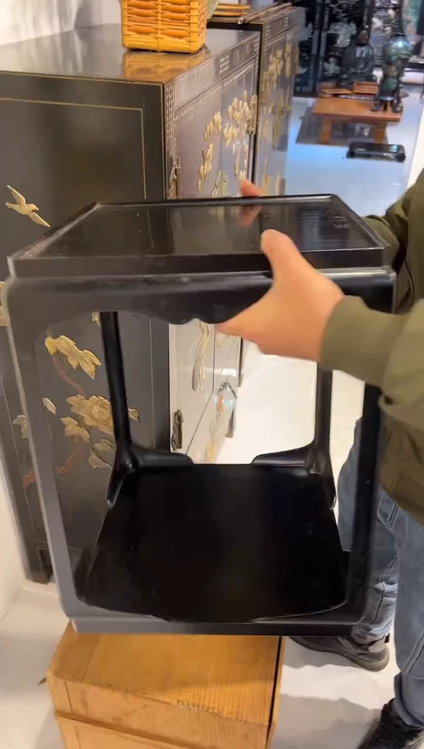 飞来一闲 花几 大漆漆器大漆漆器