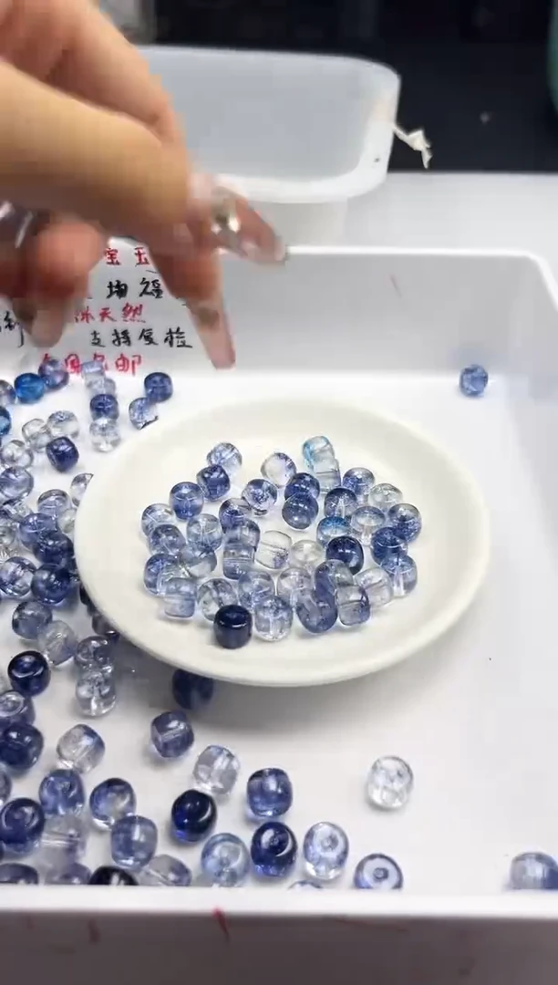 颈饰未镶嵌水晶w2944蓝幽灵老型10*8mm*10颗烤色