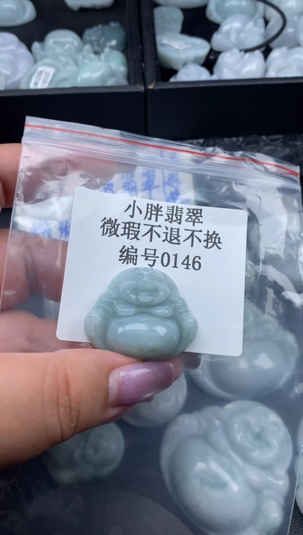 翡翠未镶嵌颈饰缅甸天然A货翡翠微瑕0146