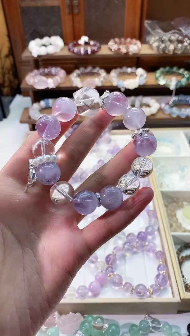 【闪购商品】水晶手串未镶嵌紫兔毛手串