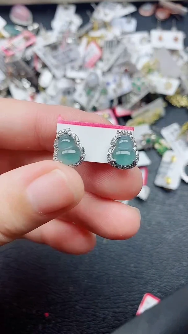 银S925镶嵌戒指翡翠1