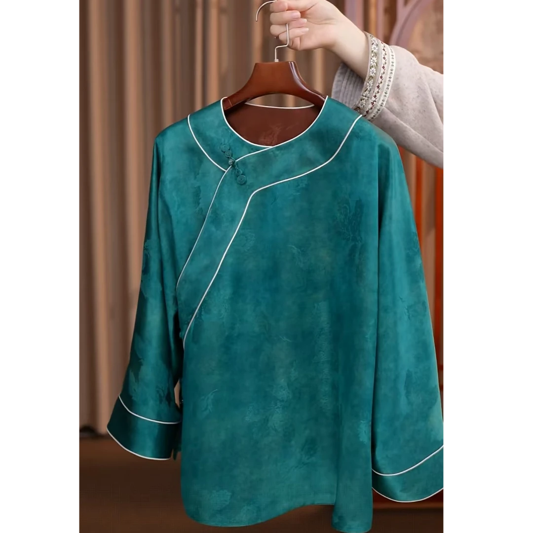寨优袡【20550】香云纱工艺百搭国风姐姐服上衣